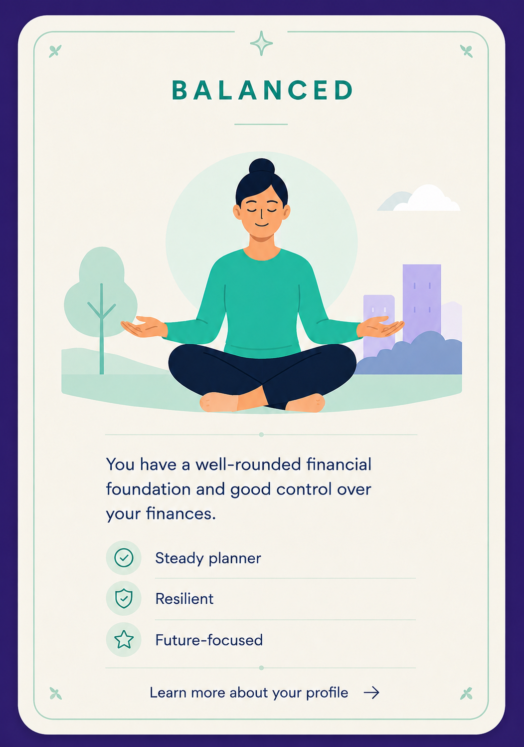 A Bearings financial profile card